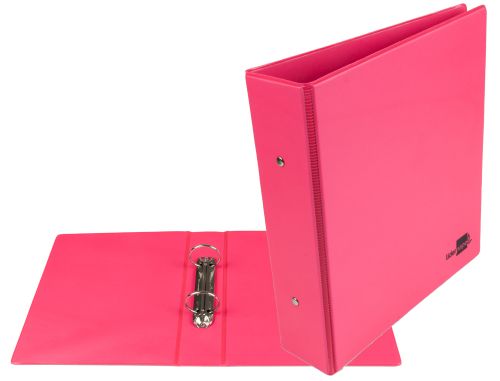 Pasta liderpapel cartao forrado pvc din a5 2 aneis 40 mm redondos fucsia , Liderpapel , 77197 , 8423473771970